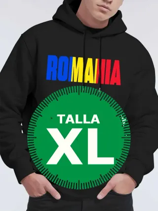 Sudadera Negra ROMANIA Talla L