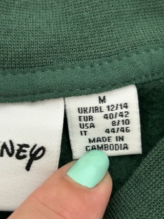 Sudadera Disney Mickey Mouse Talla M Verde