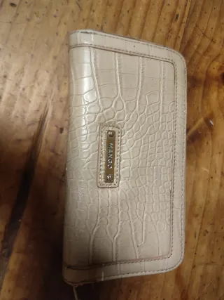 Cartera Mango Beige Mujer