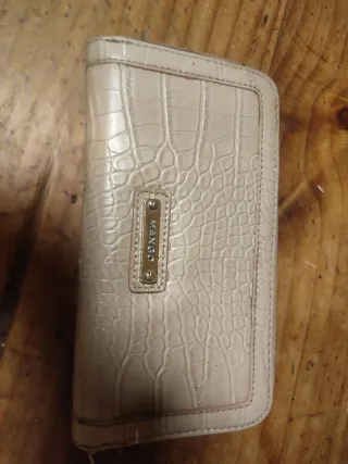 Cartera Mango Beige Mujer
