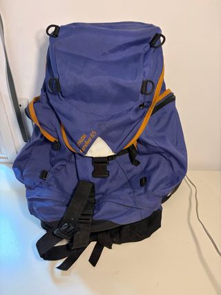 Mochila Montaña Quechua 65L Azul Naranja