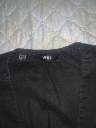 Corsé negro Mango con cordones