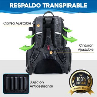 Mochila Pesca Impermeable + 4 Cajas
