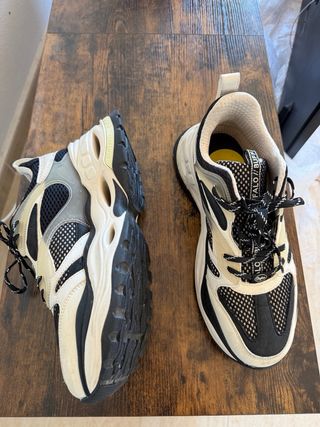 Zapatillas Buffalo Talla 43 Beige/Negro