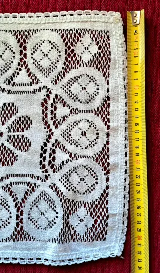 Tapete Crochet Rectangular Blanco (Ganchillo)