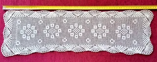 Tapete Crochet Rectangular Blanco (Ganchillo)