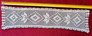Tapete Crochet Rectangular Blanco (Ganchillo)
