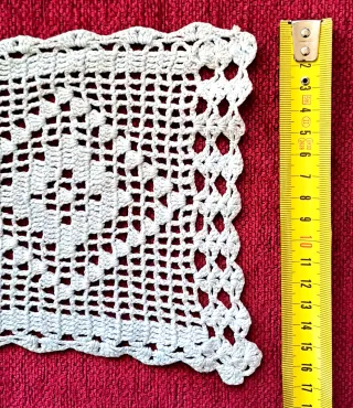 Tapete Crochet Rectangular Blanco (Ganchillo)