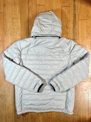 TNF 700 Plumífero Mujer XL Crema Capucha Puffer