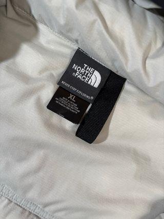 TNF 700 Plumífero Mujer XL Crema Capucha Puffer