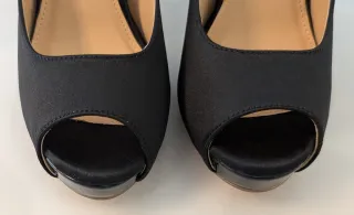 Zapatos de tacón Fórmula Joven raso negro talla 38