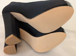 Zapatos de tacón Fórmula Joven raso negro talla 38