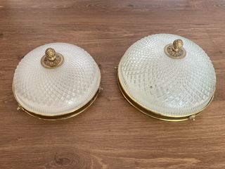 Lampade da soffitto in cristallo e metallo