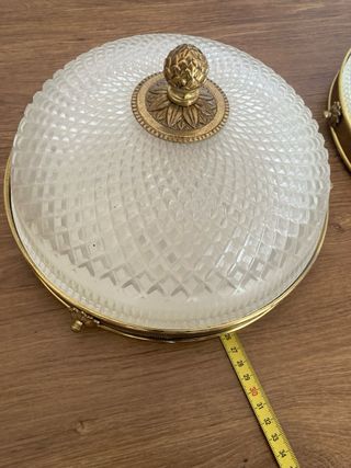 Lampade da soffitto in cristallo e metallo