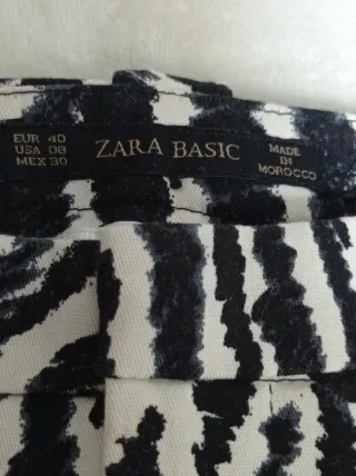 Pantalón estampado cebra mujer