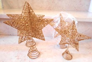 Set di Puntali Stelle Natalizie dorate