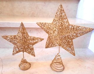 Set di Puntali Stelle Natalizie dorate