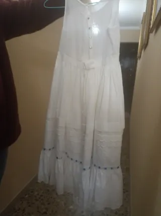 Vestido de Fallera Rosa y Blanco