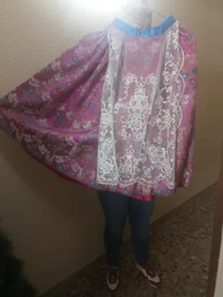 Vestido de Fallera Rosa y Blanco