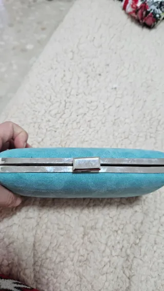 Bolso de mano celeste