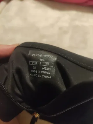 Botines   zara negros tacón 38