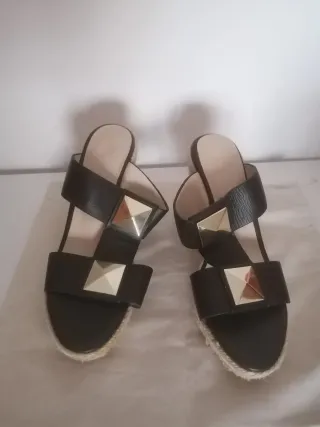 Bimba y Lola Espartos Negros y Plateados