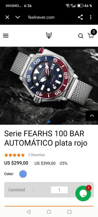 Reloj FEELNEVER Automático 1000 MTS