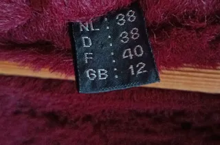 Abrigo piel vuelta burdeos