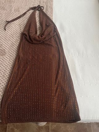 Vestido corto con brillos