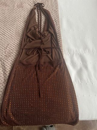 Vestido corto con brillos