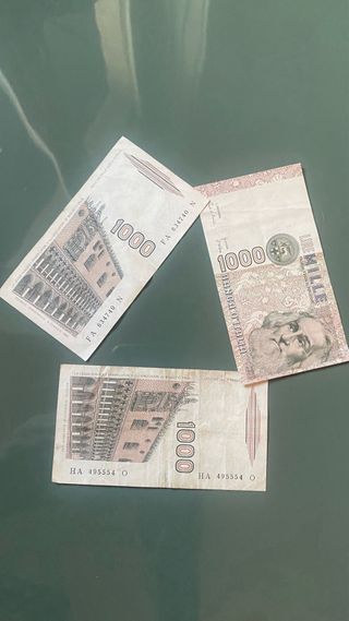 3 Banconote Lire 1000 Marco Polo
