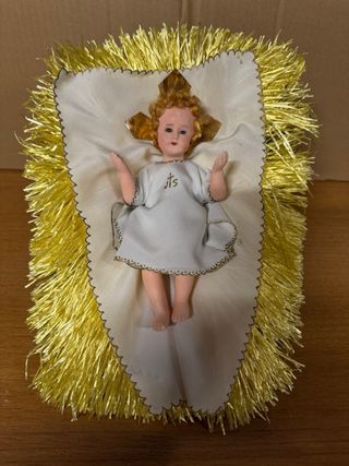 Statua Bambino Gesù con struttura velluto