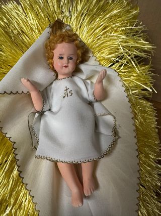 Statua Bambino Gesù con struttura velluto