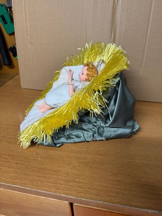 Statua Bambino Gesù con struttura velluto