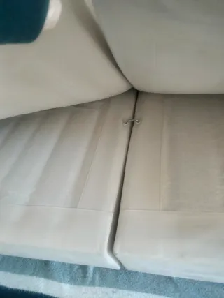 Sofá 4 plazas beige terciopelo