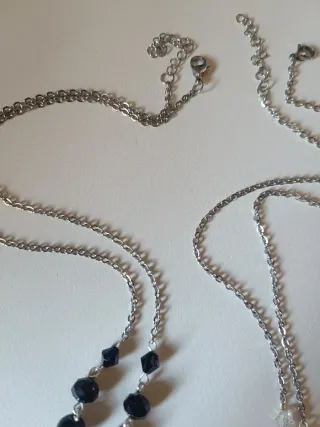 Set of two matching bat/dragon wings necklaces ~