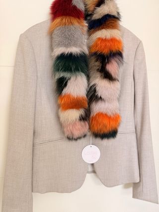 Bufanda/Cuello Pelo Zorro Auténtico Multicolor