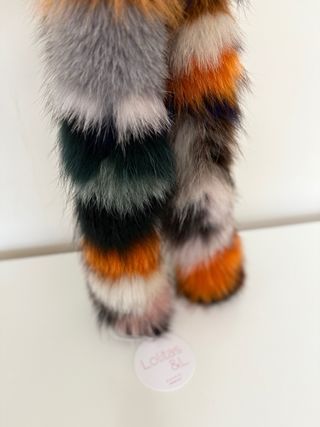 Bufanda/Cuello Pelo Zorro Auténtico Multicolor