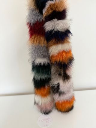 Bufanda/Cuello Pelo Zorro Auténtico Multicolor