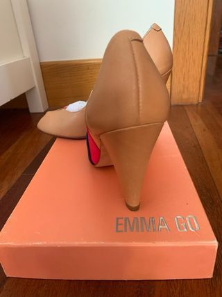 Sandalias EMMA GO Beige Multicolor Tacon