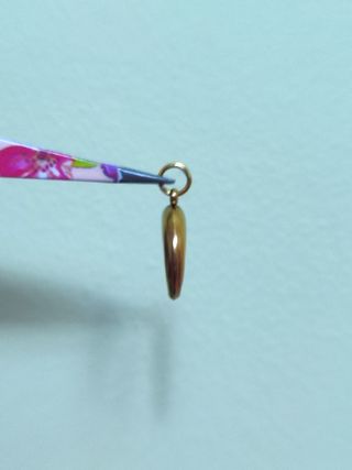 Colgante de plata dorada - media luna