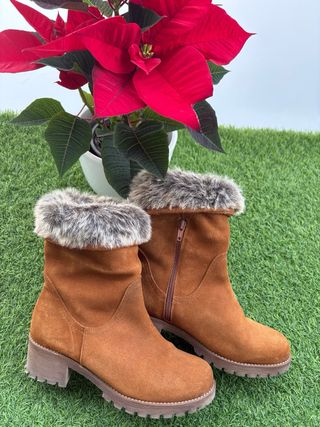 Botines serraje mujer pelito talla 36