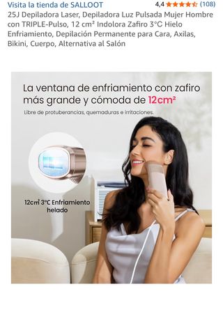 Depiladora Láser Salloot Luz Pulsada. Sin estrenar