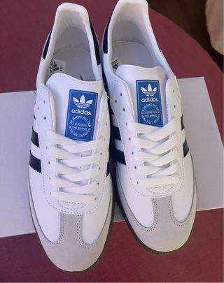 zapatilla S amba Talla 41 Blancas y Negras