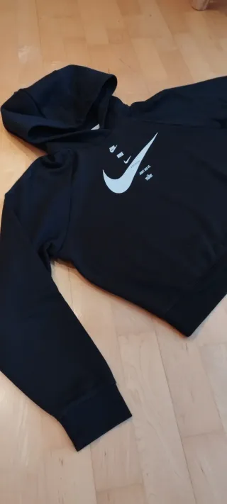 Felpa corta da donna Nike nera