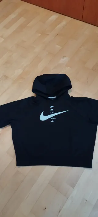 Felpa corta da donna Nike nera