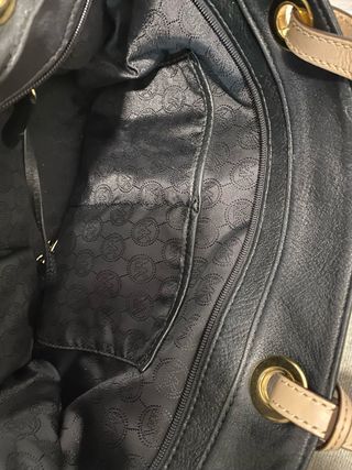 Bolso Michael Kors Piel Negro y Beige
