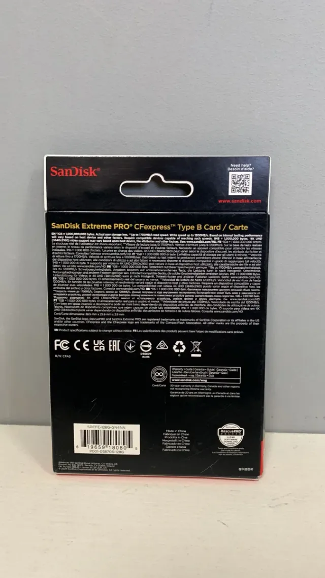 SanDisk Extreme PRO 128GB CFexpress Type B