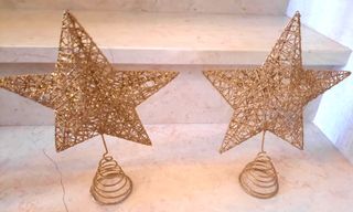 2 Puntali con Stella Dorata grande