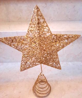 2 Puntali con Stella Dorata grande